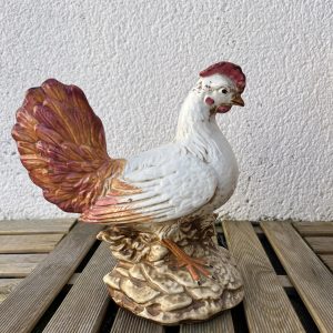 Poule en Céramique Ancienne