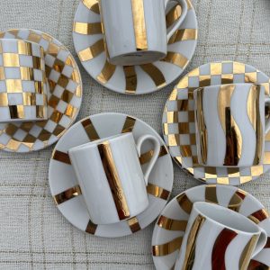 Service à Café Porcelaine et Dorure