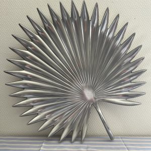 Feuille de Palmier Métal Argenté XXL
