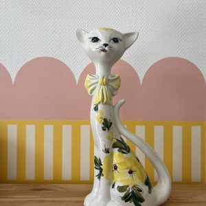Vase vintage chat