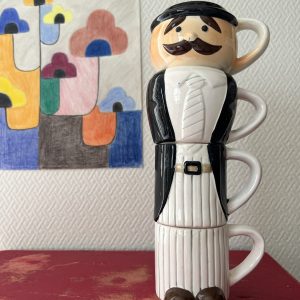 Ensemble Tasses Anciennes Bonhomme