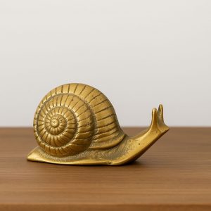 Escargot En Laiton Doré 1960's