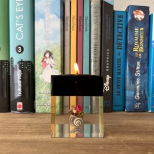 Cube Bougeoir Vintage Avec Inclusion