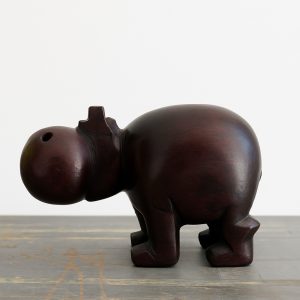 Hippopotame En Bois 1980s