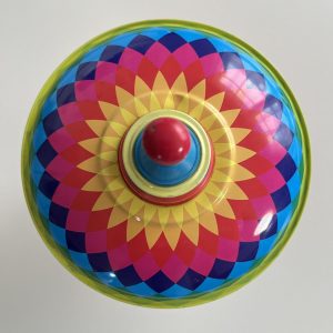 Grande Toupie En Tôle Vintage