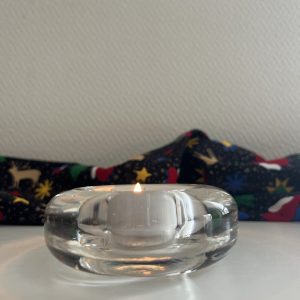 Bougeoir Vintage Donut en Verre Montana