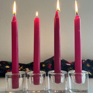 Paire de Bougeoirs Ronds en Verre