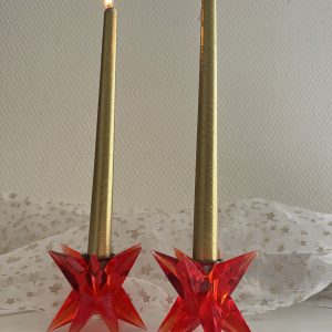 Paire de Bougeoirs Etoiles Vintage