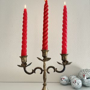 Ancien Chandelier 3 Branches en Laiton