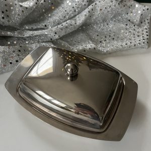 Beurrier Ancien En Acier Inoxydable