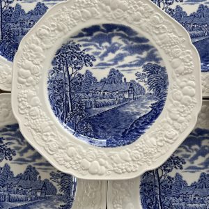 Ancien Service 8 Assiettes Plates Anglaise