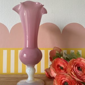 Grand Vase Ancien Rose Opaline