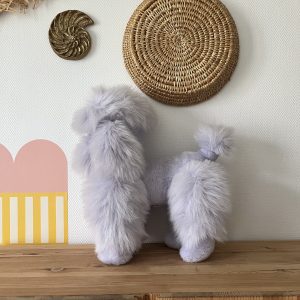 Peluche Vintage Ajena Caniche Couleur Lilas
