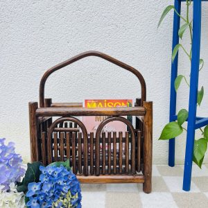 Porte-Revue en Rotin Vintage
