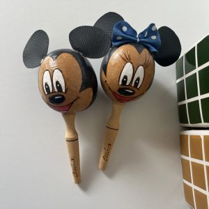 Maracas Mickey Minnie En Bois