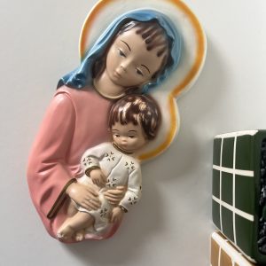 Plaque Murale Vintage Vierge à L'enfant