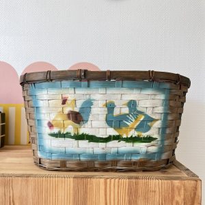 Panier En Rotin Tissu liberty