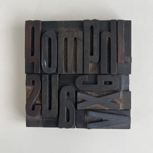 Anciennes Lettres d’Imprimerie Lot de 12