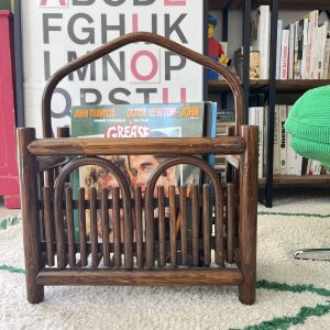 Porte Revue en Rotin Vintage
