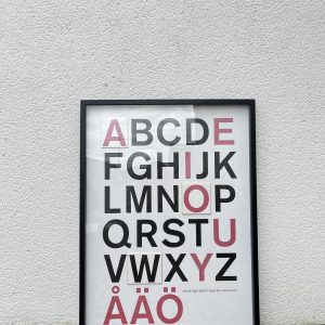 Grand Cadre XXL Typographique Ikéa Vintage
