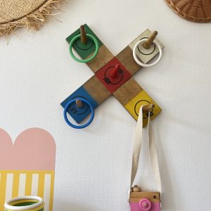Jeu d’Anneaux En Bois Ancien