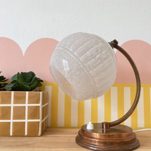 Lampe Globe en Verre Clichy Vintage