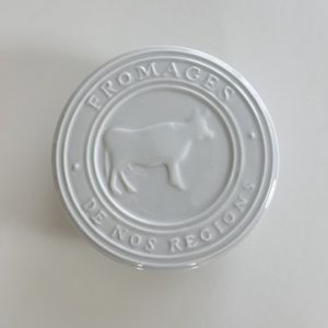 Boîte à Camembert en Porcelaine Blanche