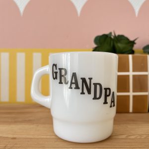 Mug Américain Vintage Grandpa Milk Glass Galaxy