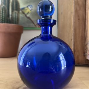 Flacon Bleu Cobalt Vintage
