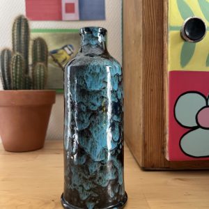 Bouteille Vintage en Terre Cuite Émaillée