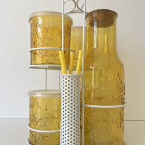 Serviteur de Table en Verre Ambré