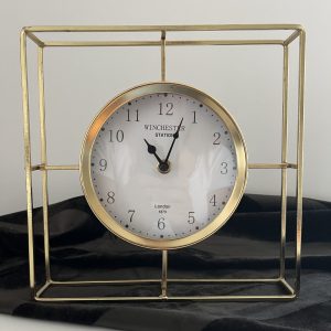 Horloge de table industrielle dorée – Winchester Station London 1879